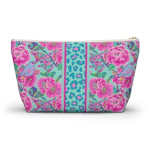 Mahjong Tile Bag for Mah Jong Gift Tile Storage Bag Game Night Bag, Mahjong Gift, Mahjong Tile Pouch, Tile Organizer, Birdie Blossom image 3