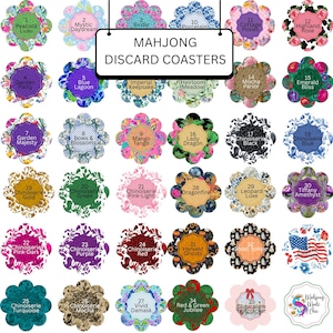 Mahjong Discard Coaster – Tile Discard Holder for Clear Play | Last Tile Discarded | Mahjong Table Accessory - Discard Disc image 1