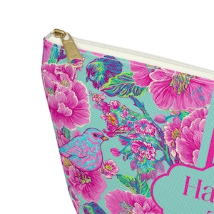 Mahjong Tile Bag for Mah Jong Gift Tile Storage Bag Game Night Bag, Mahjong Gift, Mahjong Tile Pouch, Tile Organizer, Birdie Blossom image 7