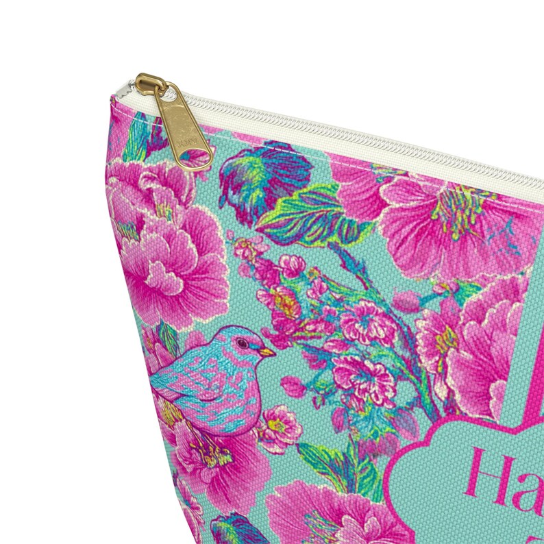 Mahjong Tile Bag for Mah Jong Gift Tile Storage Bag Game Night Bag, Mahjong Gift, Mahjong Tile Pouch, Tile Organizer, Birdie Blossom image 7