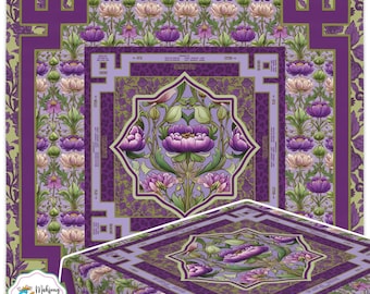 Purple Mahjong Tablecloth With Instructions, Charleston Rules Table Cover, Trendy Game Night Decor, Mah Jongg, Floral Mahjong Accessories