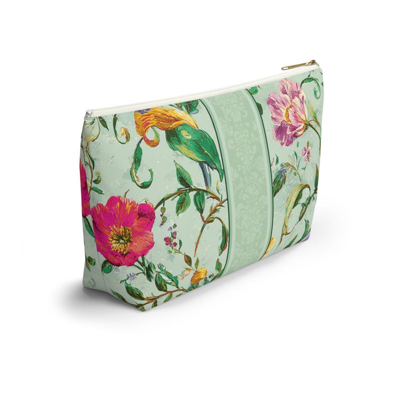 Heirloom Meadow Floral Mahjong Tile Bag Zubehör Tasche, Grüne Mah Jongg Tile Tasche Bild 5