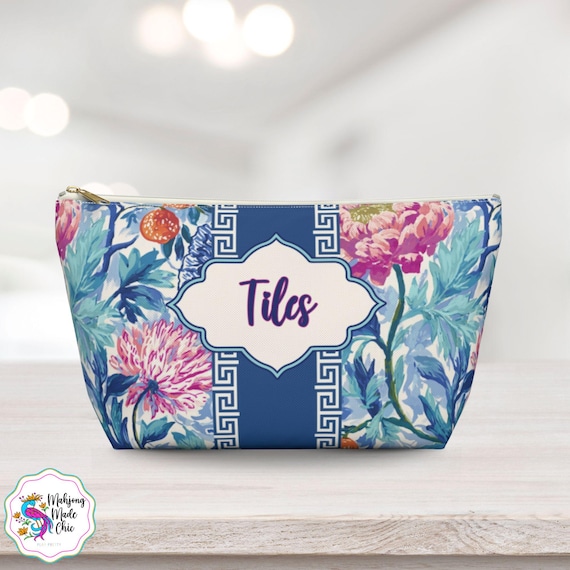 Peony Mahjong Tile Bag for Mah Jong Gift Tile Storage Bag Game Night Bag, Mahjong Gift, Mahjong Tile Pouch, Tile Organizer,  Mahjong Bags