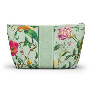 Heirloom Meadow Floral Mahjong Tile Bag Zubehör Tasche, Grüne Mah Jongg Tile Tasche Bild 3