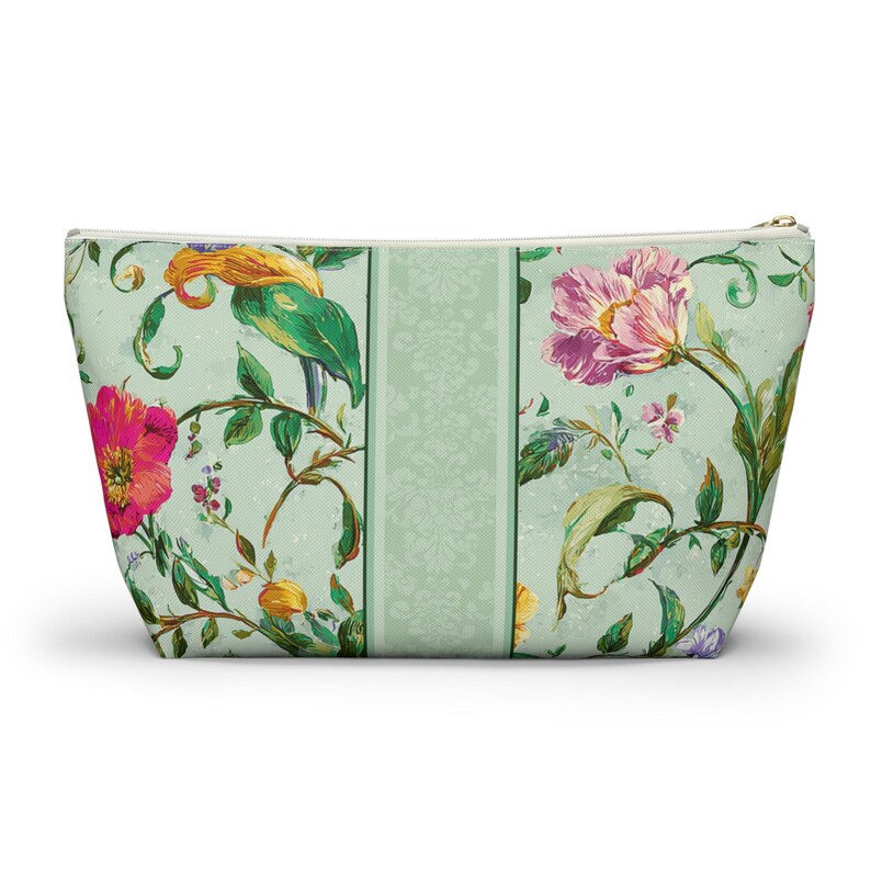 Heirloom Meadow Floral Mahjong Tile Bag Zubehör Tasche, Grüne Mah Jongg Tile Tasche Bild 3