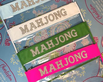 Mahjong Tile Bag for Mah Jong Gift Tile Storage Bag Game Night Bag, Mahjong Gift, Mahjong Tile Pouch, Tile Organizer,  Mahjong Bags