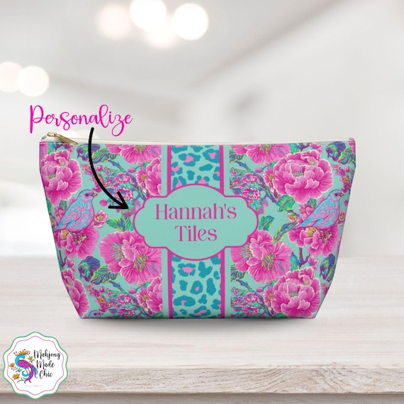 Mahjong Tile Bag for Mah Jong Gift Tile Storage Bag Game Night Bag, Mahjong Gift, Mahjong Tile Pouch, Tile Organizer,  Birdie Blossom