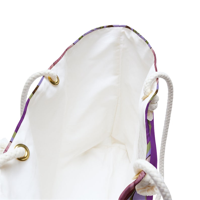 Bolsa de Mahjong Tiffany Amethyst, bolsa de fin de semana floral personalizada para fichas, accesorios con nombre personalizado, regalo para jugadores de Mahjong imagen 6