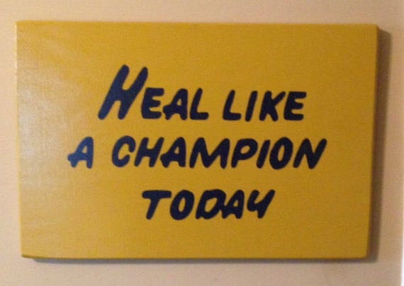 CUSTOM Play Like a Champion Today Sign 18x23 | Etsy