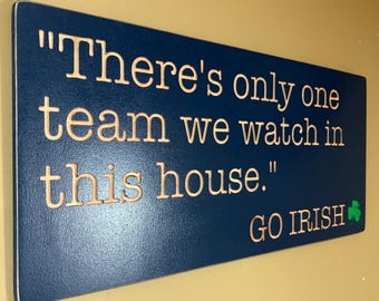Notre Dame House (wood) Sign 11”x 24” w/hanging hardware