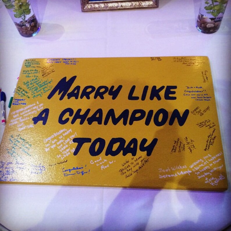 CUSTOM 18x 23 Play Like a Champion Today Sign | Etsy