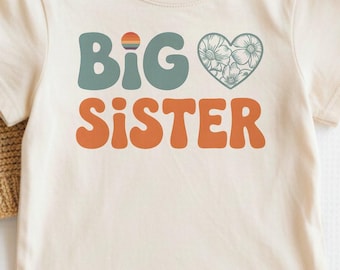 Big Sister Tshirt Toddler, Big Sister Shirt Announcement, Pregnancy Reveal Gift, Big Sis Tee, Toddler Shirt