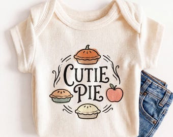 Cutie Pie Baby Onesie® - Cute Thanksgiving Pumpkin Pie Bodysuit