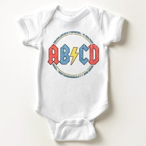 ABCD Rock Baby Onesie®® - Funny Alphabet Rockstar Bodysuit image 7