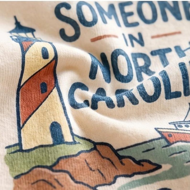 Someone In North Carolina Loves Me Baby Onesie® - Cute NC Lighthouse Bodysuit image 3