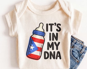 It's In My DNA Baby Onesie - Cute Puerto Rico Pride Bodysuit