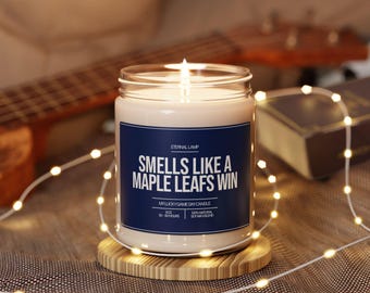 Smells Like a Toronto Maple Leafs Win Candle | Smells like Custom Candle | Toronto Maple Leafs Scented Candle | Lucky Hockey Candle
