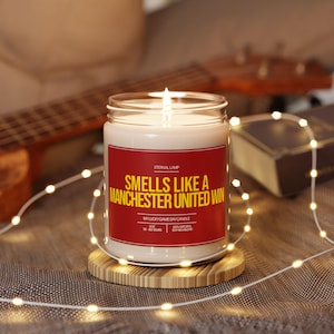 Smells Like a Manchester United Win Candle | Smells like Custom Candle | Manchester United Scented Candle | Lucky Soccer Candle
