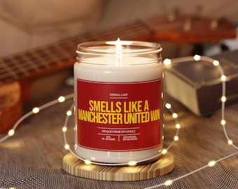 Smells Like a Manchester United Win Candle | Smells like Custom Candle | Manchester United Scented Candle | Lucky Soccer Candle