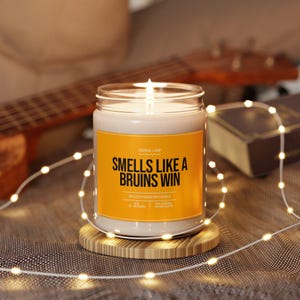 Vela con aroma a victoria de los Boston Bruins / Vela con aroma a vela personalizada / Vela perfumada de los Boston Bruins / Vela de hockey de la suerte