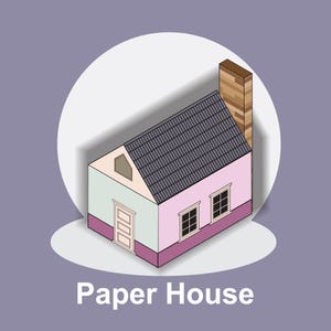 Cute Paper House PDF – Printable Buildable House Craft Template