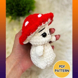 Adorable Mushroom Plush – Crochet PDF Pattern for Beginners