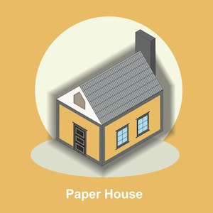 3D Paper House Template – Cut and Glue Activity PDF