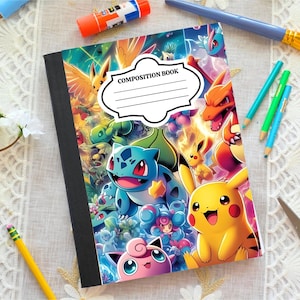 Composition Notebook Cover Digital file | Composition book PNG | Kids Themed