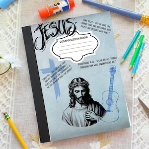 Composition Notebook Cover Digital file | Composition book PNG | Bible Quotes