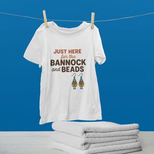 Bannock and Beads T-Shirt: Funny Indigenous Humor Tee