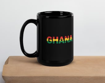 Ghana Mug, Ghana Flag, West African Coffee Cup, Ghanaian Drinkware, African Pride, Accra Souvenir