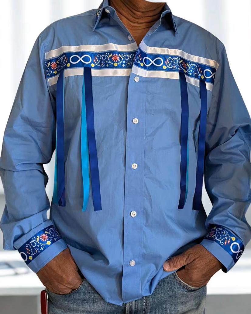 Ribbon Shirt Men Native - Etsy