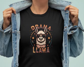 Drama Lama T-Shirt, lustiges grafisches T-Shirt, sarkastischer Humor