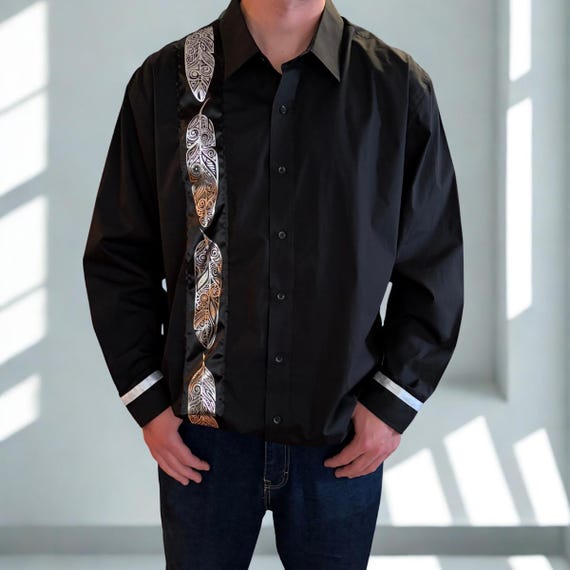 Native Ribbon Shirt – Mens Powwow Regalia Top, Indigenous Shirt