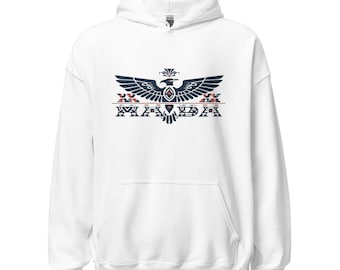 Sudadera con capucha Haida Eagle: Sudadera con capucha con gráfico del Ave del Trueno indígena