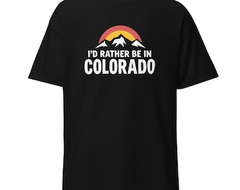 コロラドにいたいTシャツ | マウンテンシルエットグラフィックTシャツ