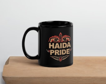 Kubek ceramiczny Haida Pride | Kubek do kawy z motywem sztuki indiańskiej