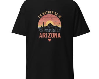 Retro T-shirt Arizona Desert Sunset, T-shirt Southwest Nature Lover