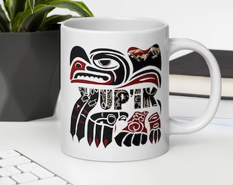 Yup’ik Bear Coffee Mug | Indigenous Alaska Native Formline Art