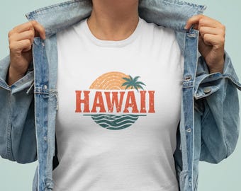 Retro Hawaii T-Shirt • Vintage Island Sunset Graphic Tee