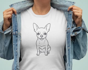 Camiseta de chihuahua de dibujos animados • Camiseta con gráficos para amantes de los perros • Ropa unisex para dueños de mascotas
