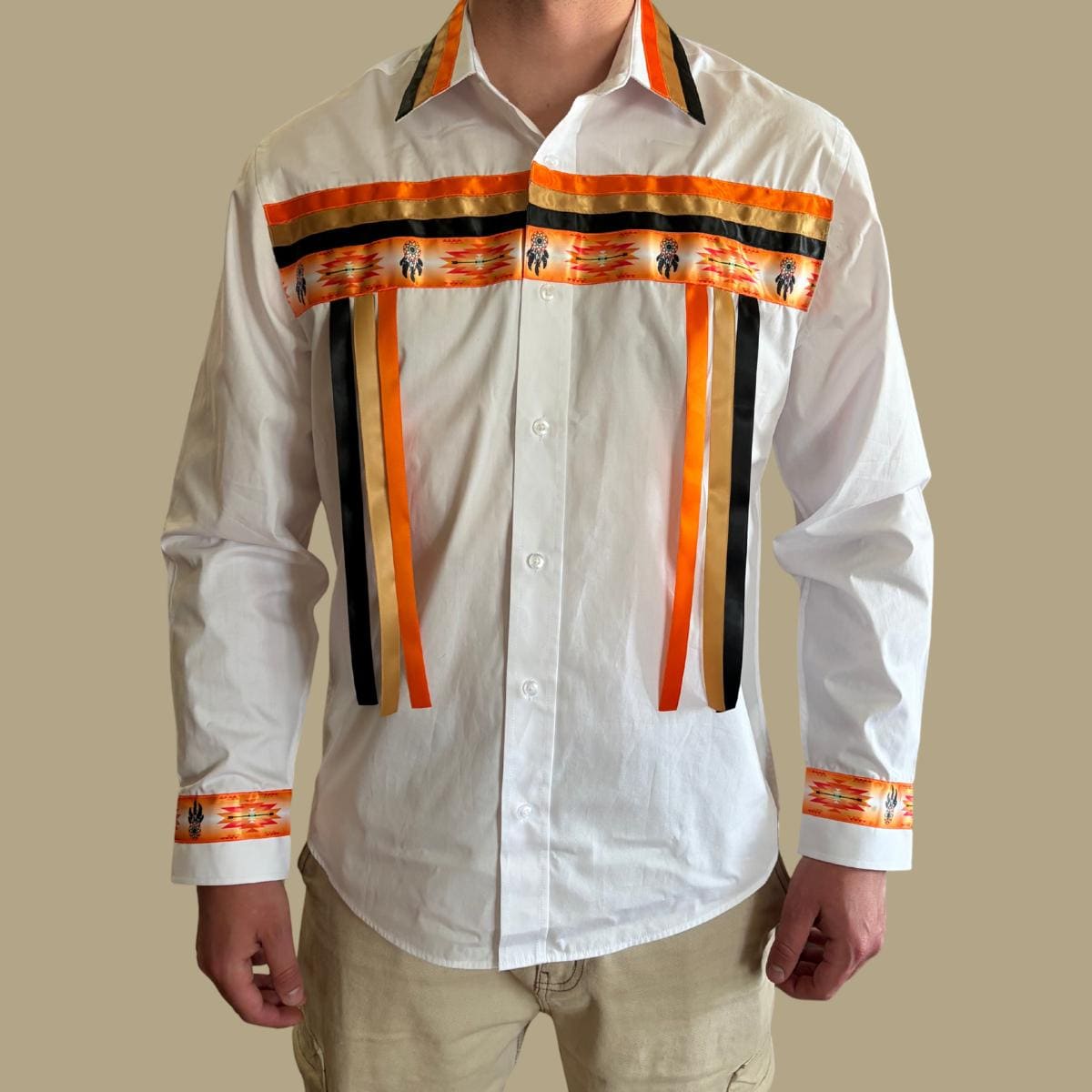 native american men's dress shirts Mens Ribbon Shirt, Indigenous Ceremony Shirt, Native American Regalia, Powwow Graduation Outfit, Aboriginal Gift for Him