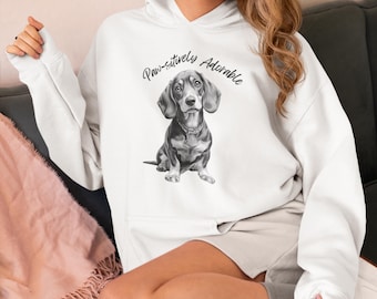 ダックスフント犬用パーカー - 愛くるしいダックスフントのスウェットシャツ、ダックスフント愛好家へのギフトプルオーバー