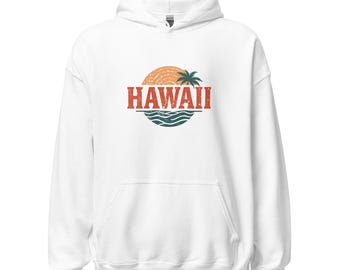 Retro Hawaii Hoodie • Tropical Island Beach Pullover