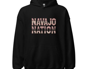 Navajo Nation Pattern Hoodie – Indigenous Inspired Tribal Design Sweatshirt