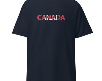 Beunruhigt Kanada-Flagge Grafik-T-Shirt - Unisex Canadian Pride Tee