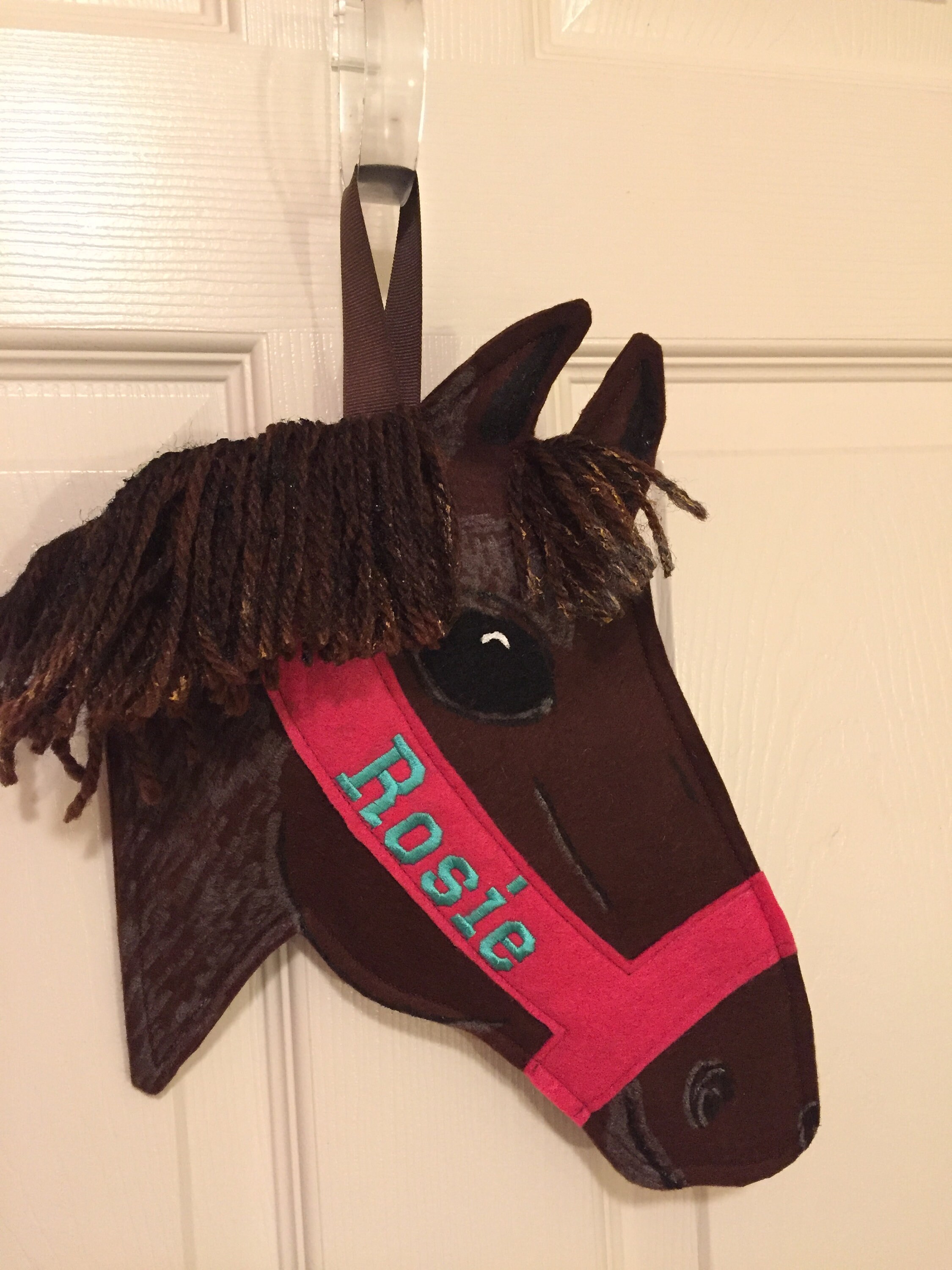Personalized Custom Christmas Horse stocking in the whimsical Etsy