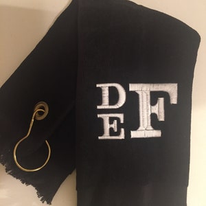 Personalized golf towel with grommet customized to your specification.