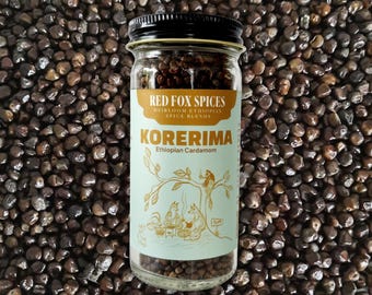 Korerima | Authentic Ethiopian Cardamom | Whole 2.5 OZ Jar