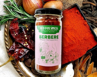 Authentic Berbere |  Ethiopian Chili Pepper Blend | 2.1oz Jar & 10oz Pouch
